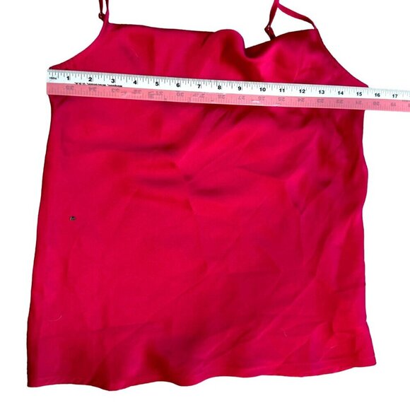 Express Silky Cowl Neck Cami Top Womens S Reddish Pink Elegant Adjustable Draped - Picture 3 of 6